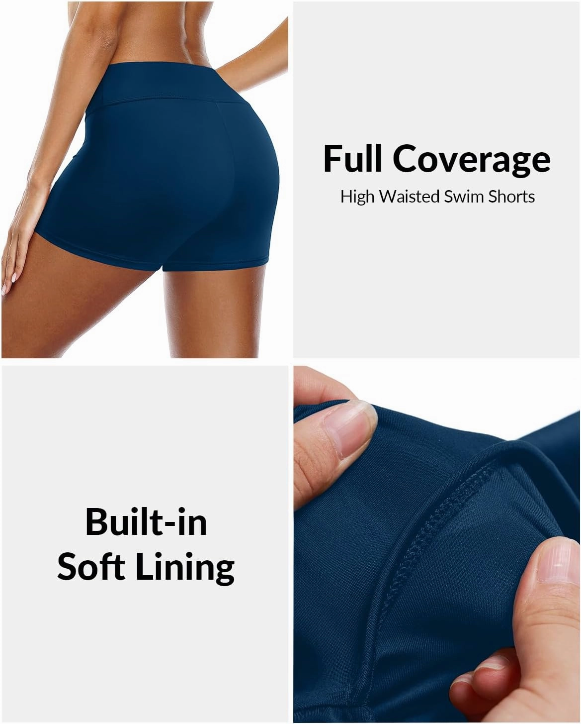 Yonique Womens Swim Shorts Bathing Suits Bottoms Swimsuit Bottoms(Available in Plus)