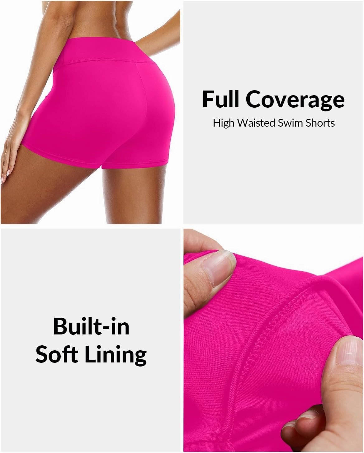 Yonique Womens Swim Shorts Bathing Suits Bottoms Swimsuit Bottoms(Available in Plus)