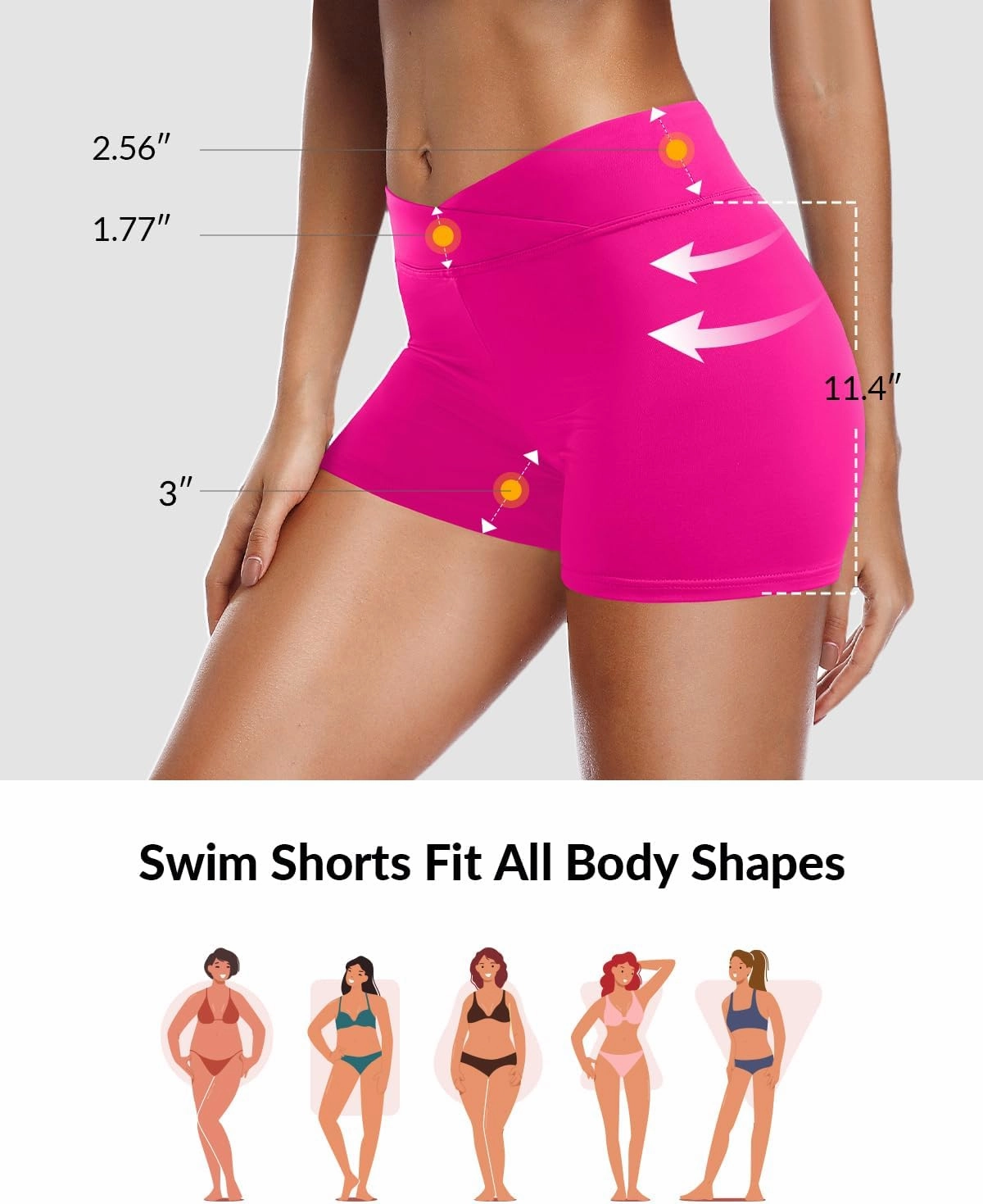 Yonique Womens Swim Shorts Bathing Suits Bottoms Swimsuit Bottoms(Available in Plus)