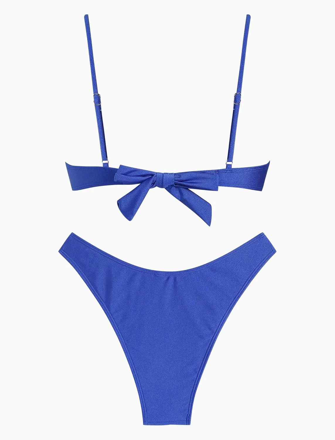 ZAFUL Women High Cut Bikini Sets String Sexy Swimsuit Two Piece Underwire Bathing Suit Brazilian Cheeky Cut Out Cute Swimwear