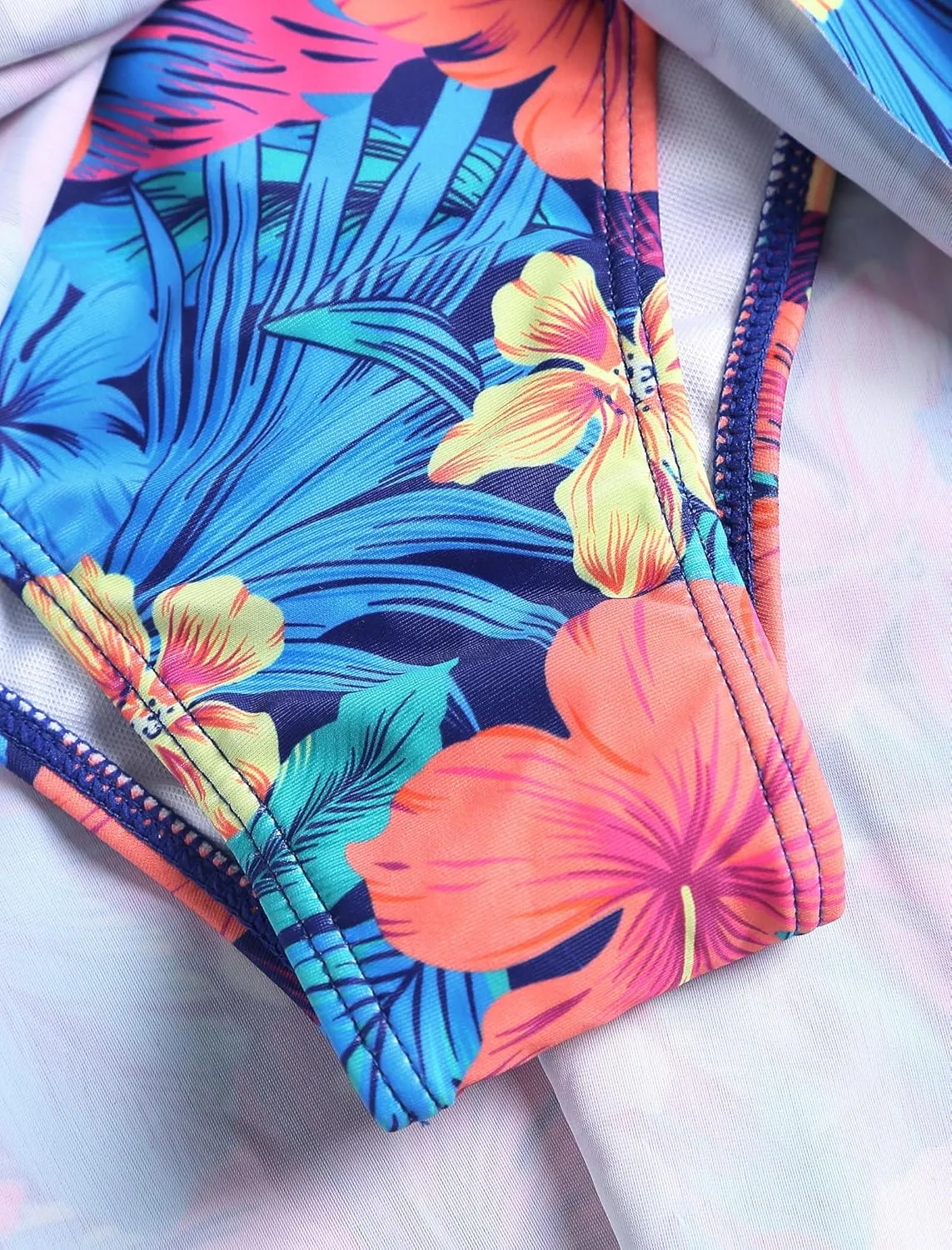 ZAFUL Women One Piece Swimdress Tummy Control Bathing Suit Push Up Swimsuit Modest Swimwear Cutout V Neck Cute Tie Knot Skirt