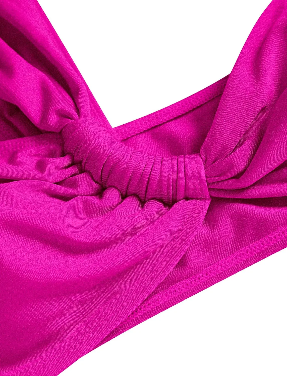 ZAFUL Women's One Shoulder Bikini Twisted Ruched High Cut Bandeau Bikini Set Two Piece Swimsuit