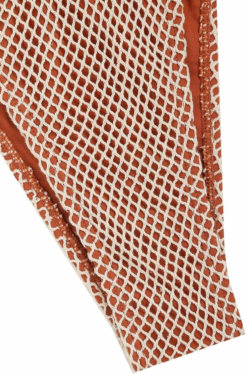 ZAFUL Bikini Bottoms for Women Fishnet Tie Side String Bathing Suit Bottoms Tanga High Cut Swimsuit Bottom