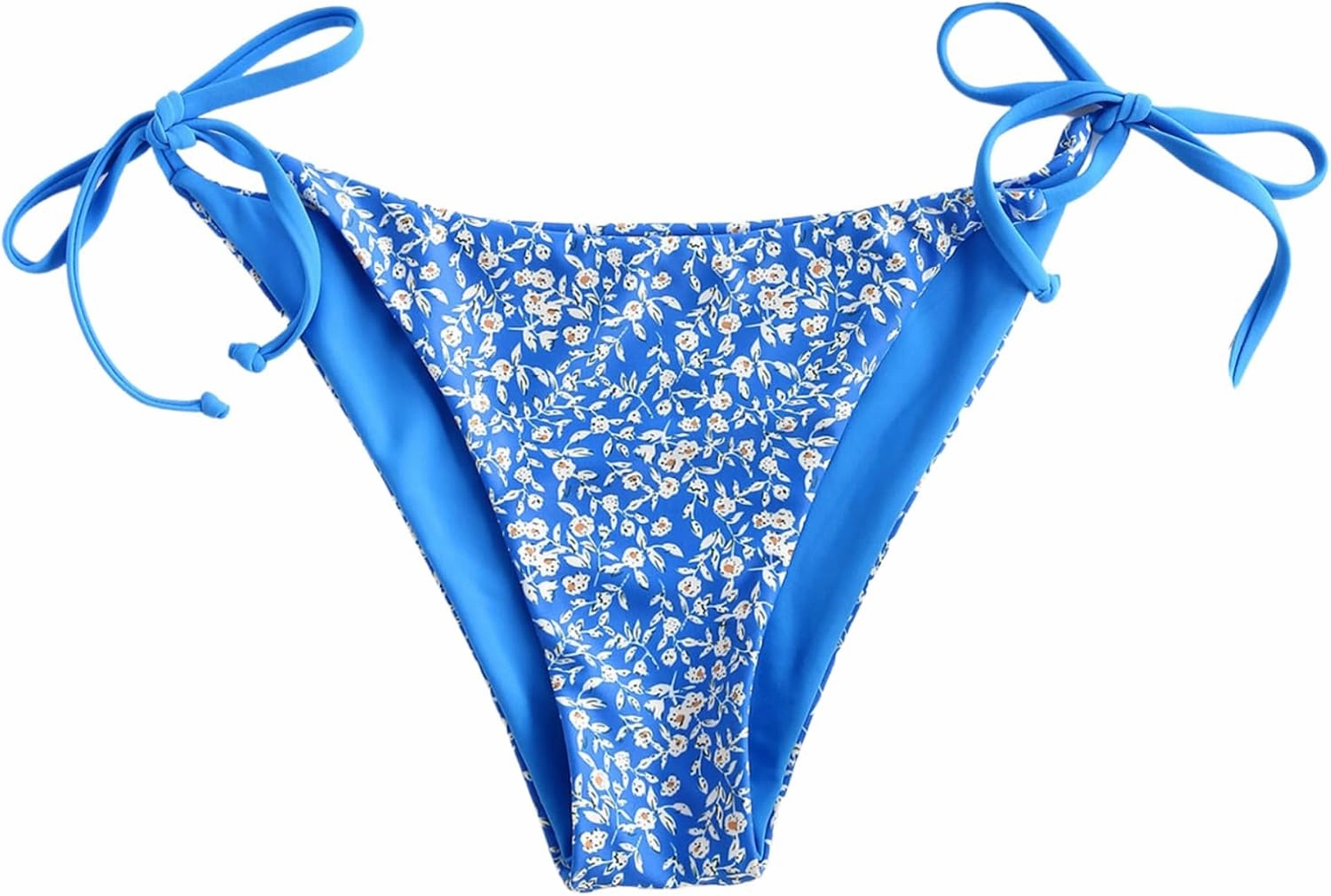 ZAFUL Bikini Bottoms for Women Tie Side String Bathing Suit Bottoms High Cut Swimsuit Bottom