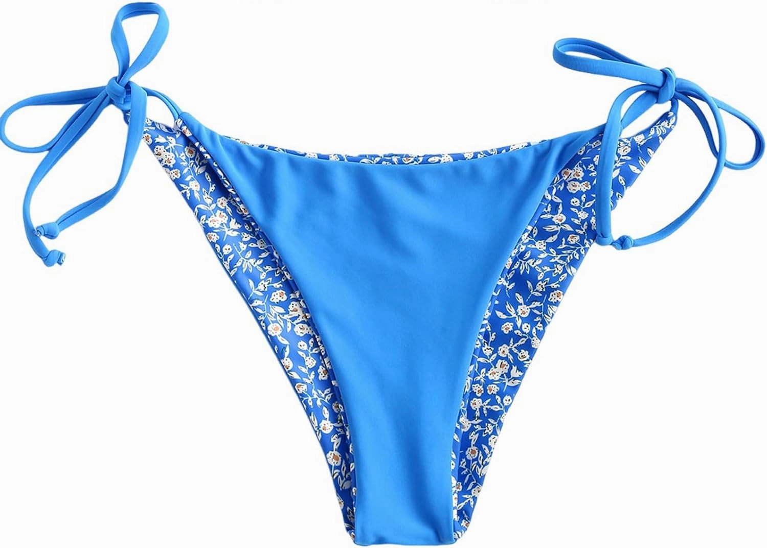 ZAFUL Bikini Bottoms for Women Tie Side String Bathing Suit Bottoms High Cut Swimsuit Bottom