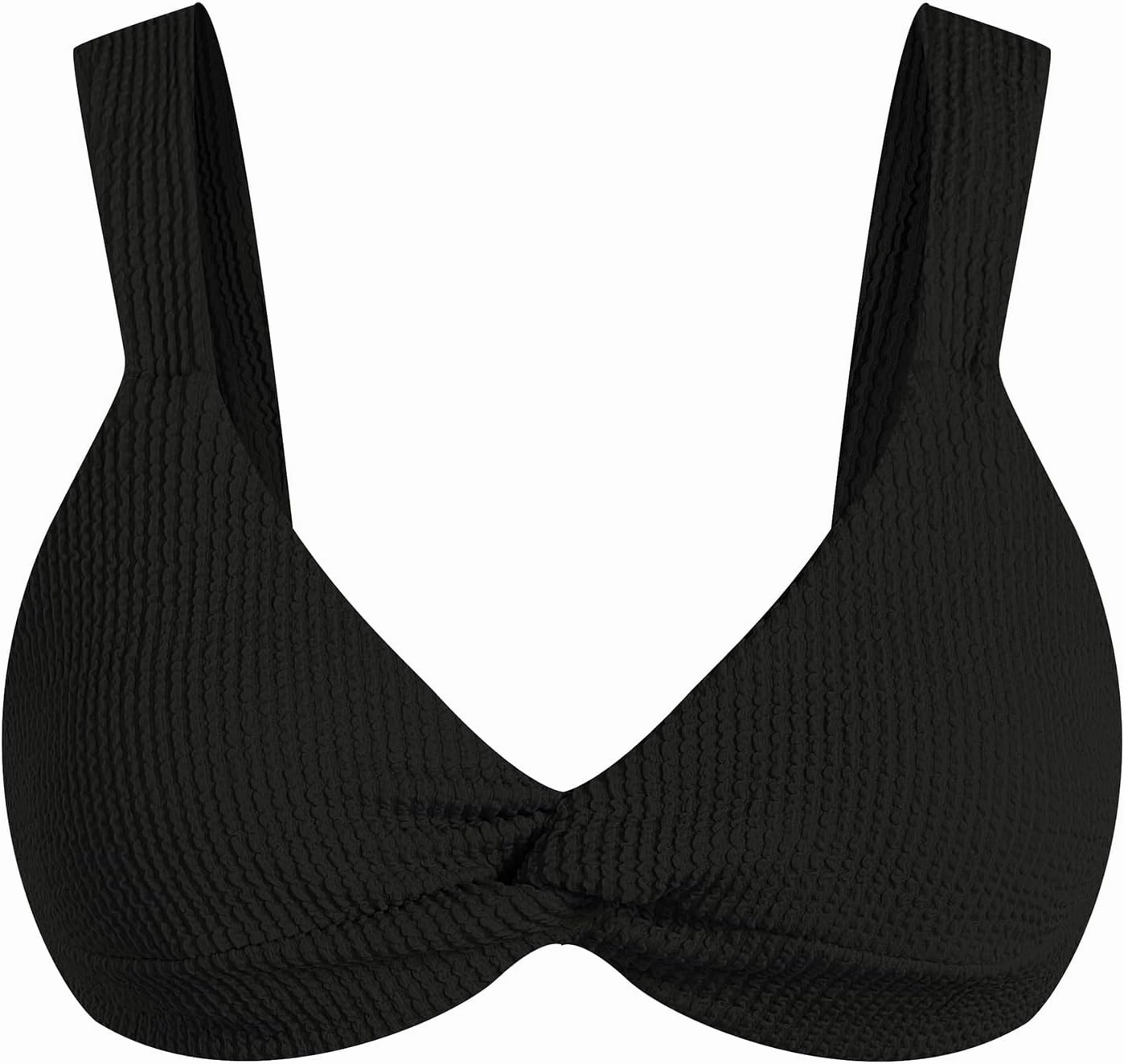 ZAFUL Bikini Tops for Women Texture Push Up Swimsuit Top Padded Bathing Suit Tops Twist Bikini Top Only