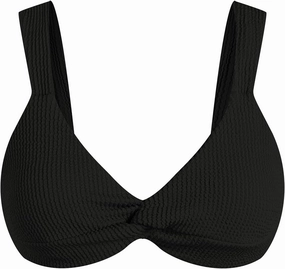 ZAFUL Bikini Tops for Women Texture Push Up Swimsuit Top Padded Bathing Suit Tops Twist Bikini Top Only