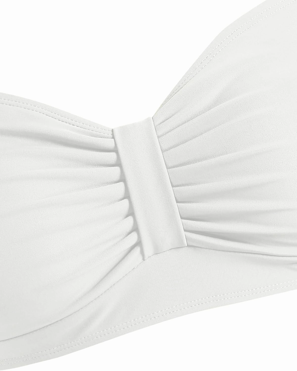 ZAFUL Women Bikini Top Only-Ruched Bra Padded Bathing Suit Top Cross Back Vintage Retro Bathing Suit Tops 2025