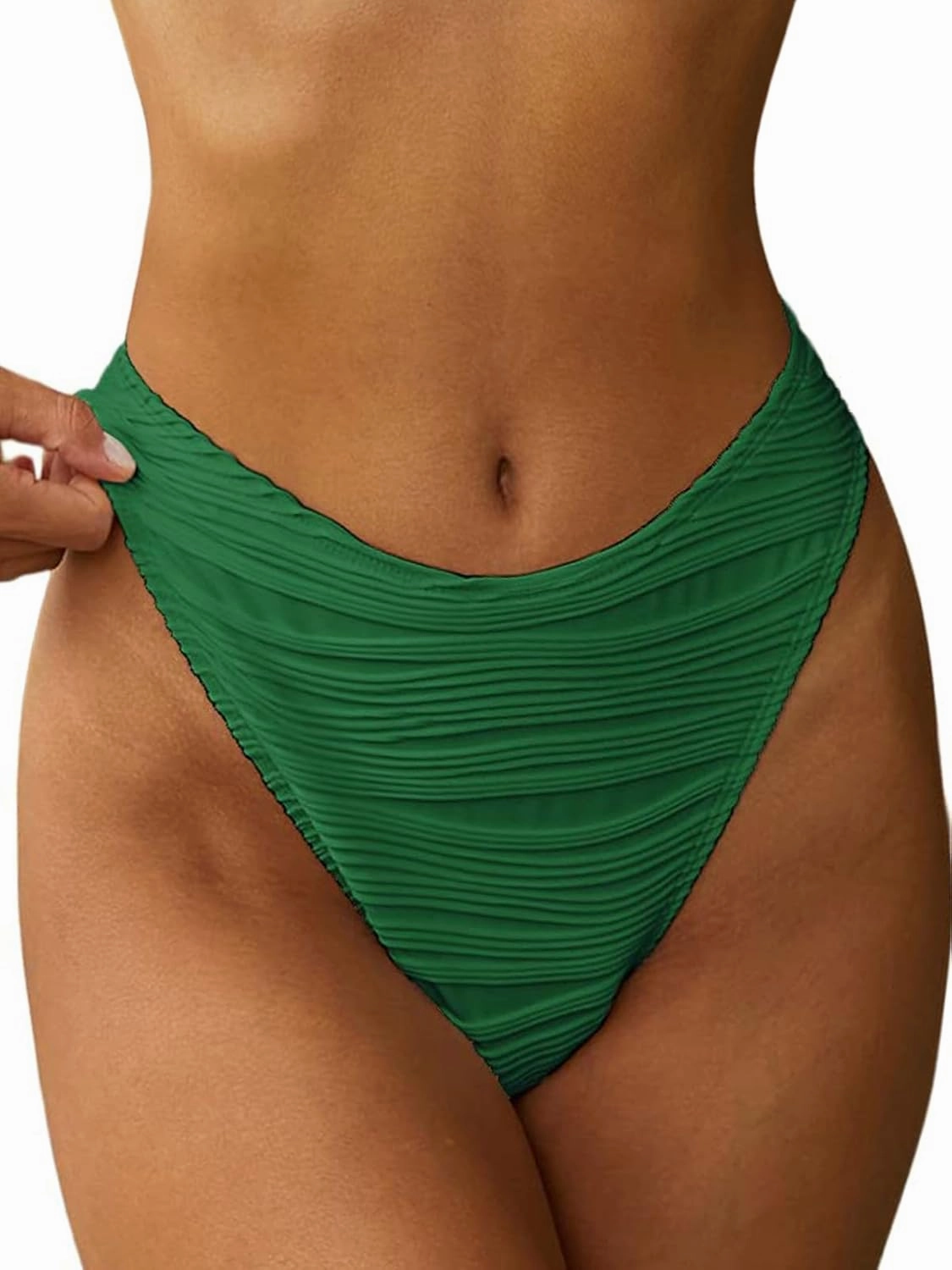 ZAFUL Women Cheeky Bikini Bottoms Wave Swimsuit Swim Briefs Bathing Basic Suit Bottom
