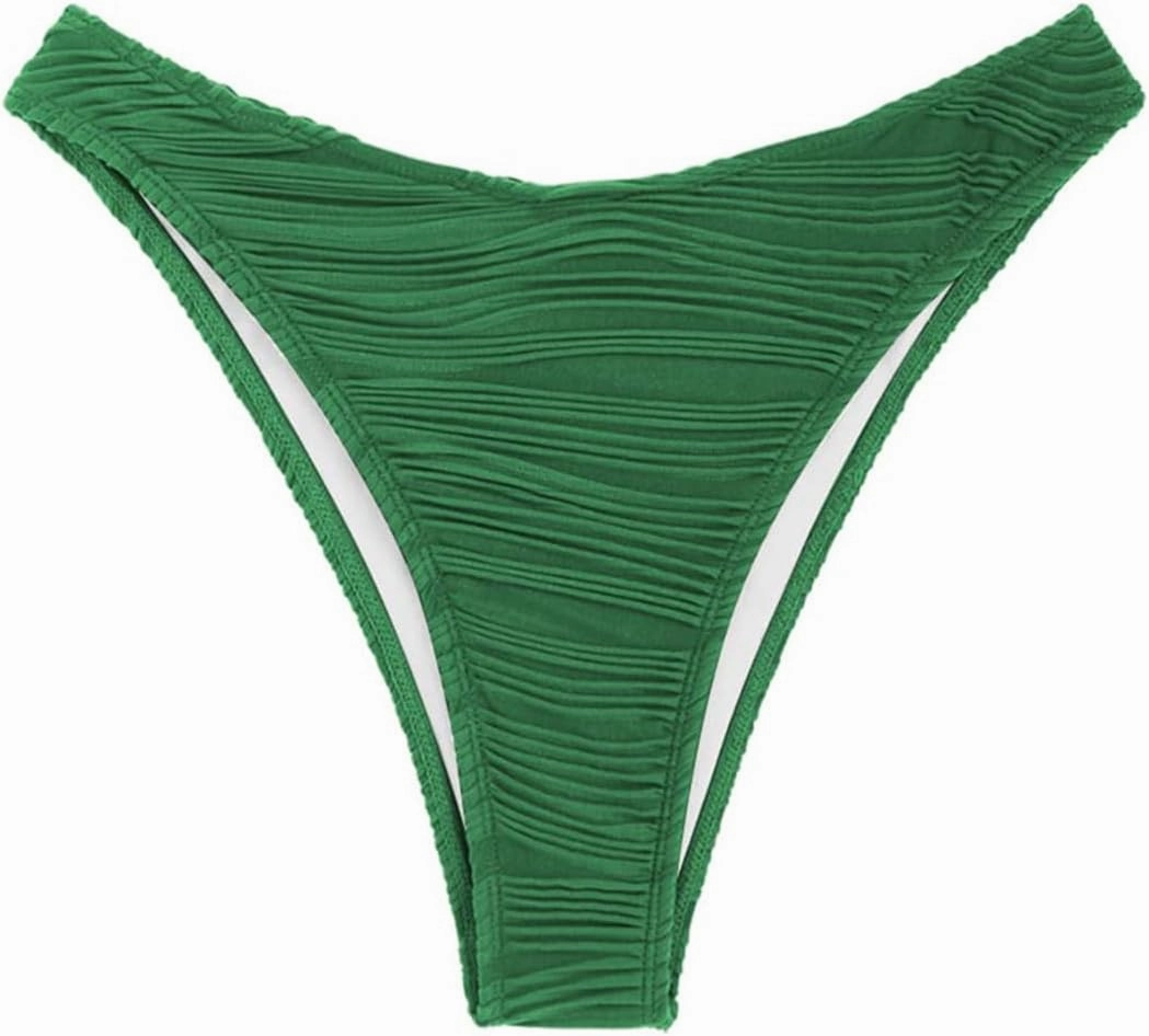 ZAFUL Women Cheeky Bikini Bottoms Wave Swimsuit Swim Briefs Bathing Basic Suit Bottom