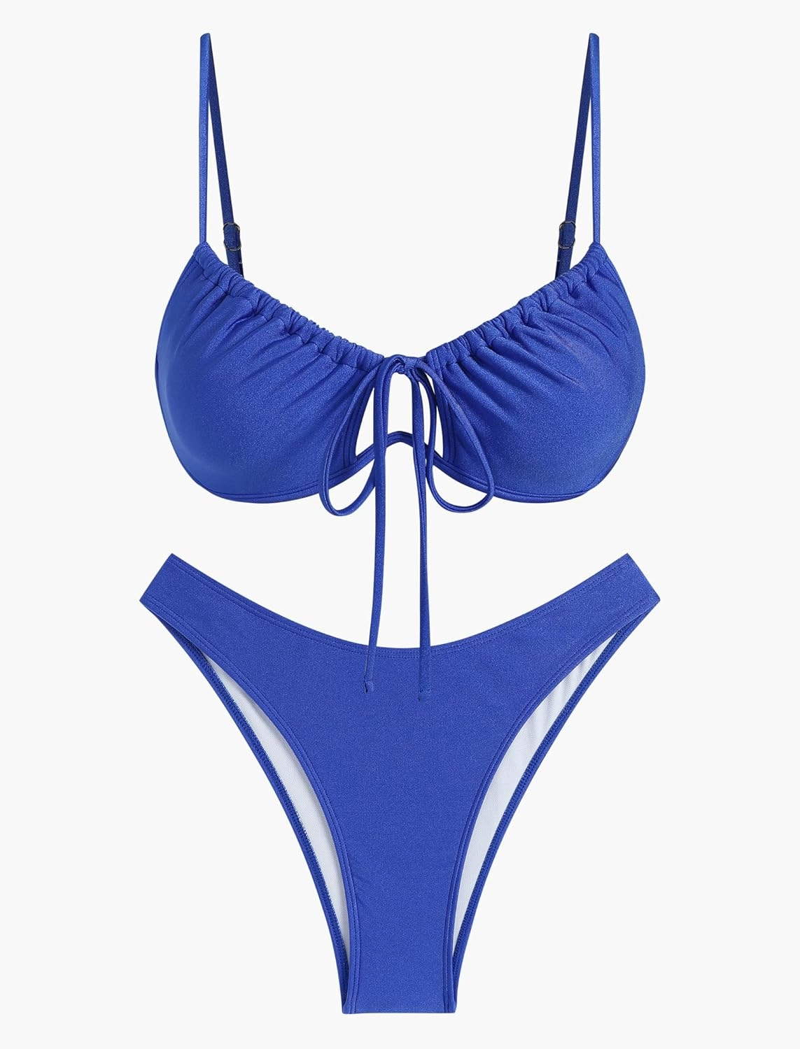 ZAFUL Women High Cut Bikini Sets String Sexy Swimsuit Two Piece Underwire Bathing Suit Brazilian Cheeky Cut Out Cute Swimwear