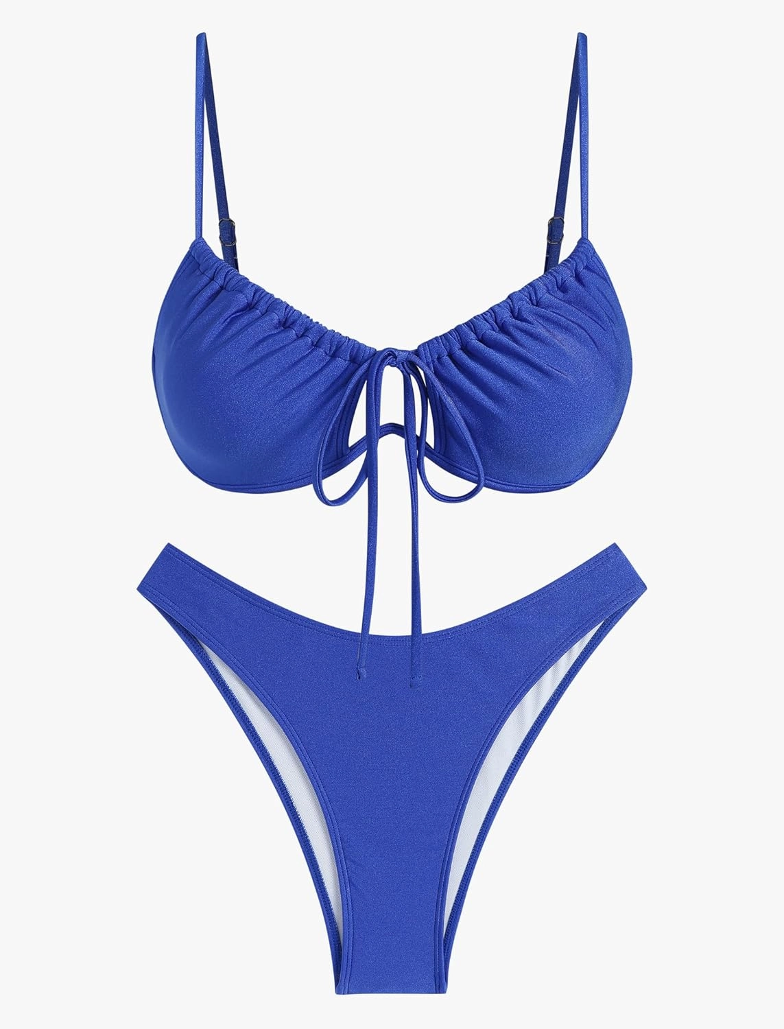 ZAFUL Women High Cut Bikini Sets String Sexy Swimsuit Two Piece Underwire Bathing Suit Brazilian Cheeky Cut Out Cute Swimwear