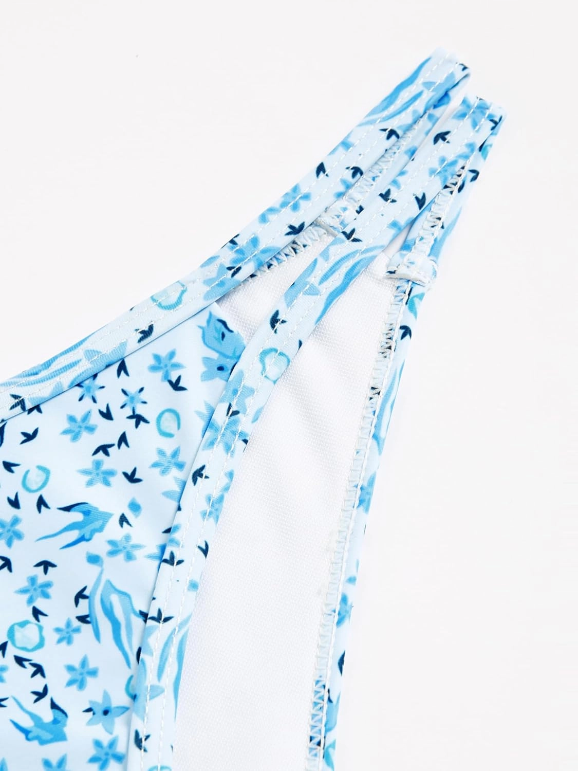 ZAFUL Women's 2 Piece Floral Print Swimsuit Triangle String High Cut Bikini Sets Bathing Suit