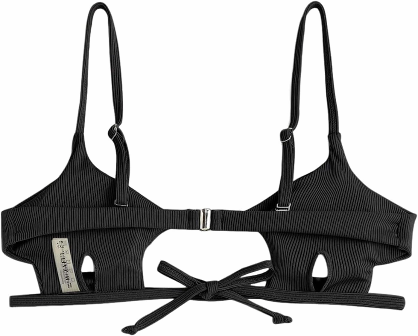 ZAFUL Women's Sexy Cutout Bikini Thong Bikini Set Tie Back Two Piece Swimsuit Bathing Suit