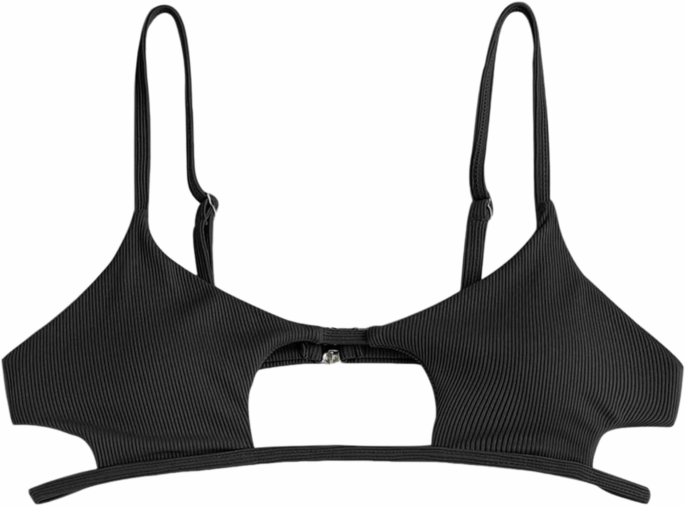 ZAFUL Women's Sexy Cutout Bikini Thong Bikini Set Tie Back Two Piece Swimsuit Bathing Suit