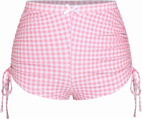 ZAFUL Women's Swim Shorts High Waisted Bow Gingham Floral Print Boyshorts Bathing Suit Swimsuit Bottoms Board Shorts