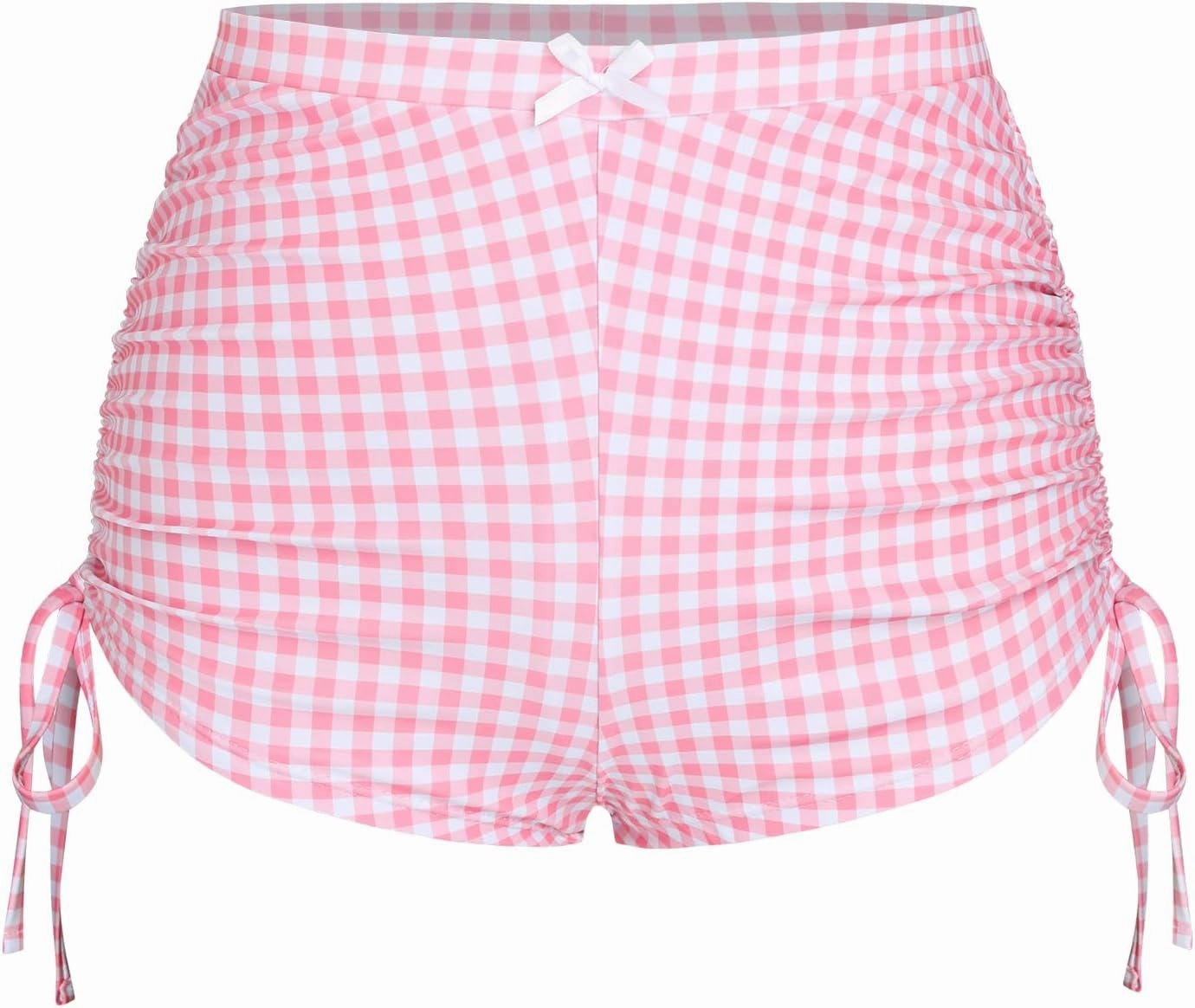 ZAFUL Women's Swim Shorts High Waisted Bow Gingham Floral Print Boyshorts Bathing Suit Swimsuit Bottoms Board Shorts