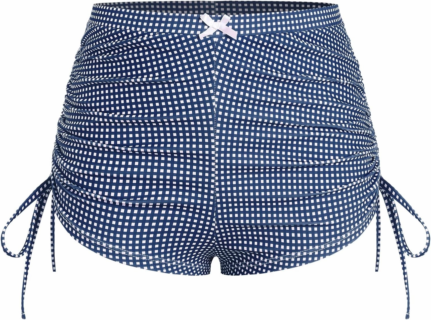 ZAFUL Women's Swim Shorts High Waisted Bow Gingham Floral Print Boyshorts Bathing Suit Swimsuit Bottoms Board Shorts