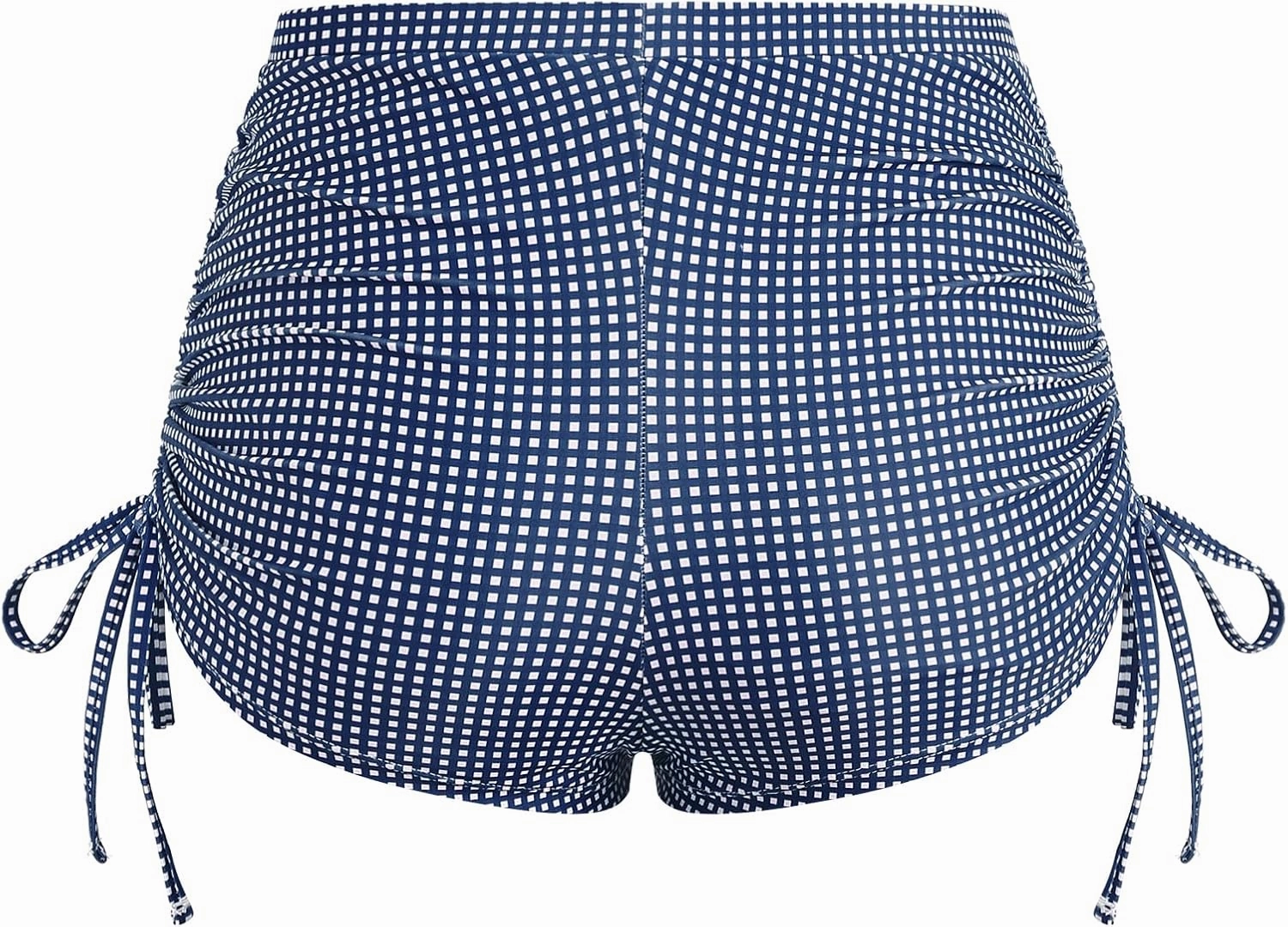 ZAFUL Women's Swim Shorts High Waisted Bow Gingham Floral Print Boyshorts Bathing Suit Swimsuit Bottoms Board Shorts