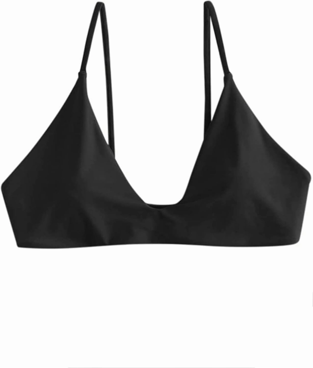 ZAFUL Women's Tie Back Bikini Top Solid Push Up Padded Bralette Swimsuit Bathing Suits Top