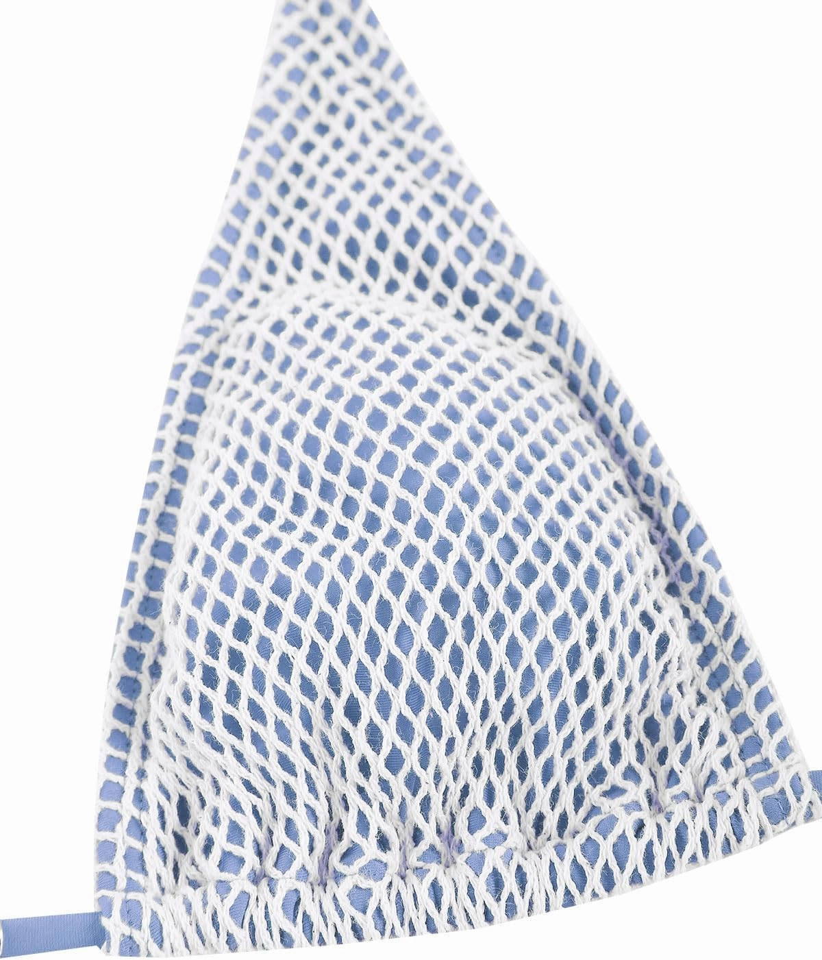 ZAFUL Women's Triangle Bikini Top Multiway Fishnet Tie Back Bandeau Halter String Bikini Swimsuit Bathing Suit