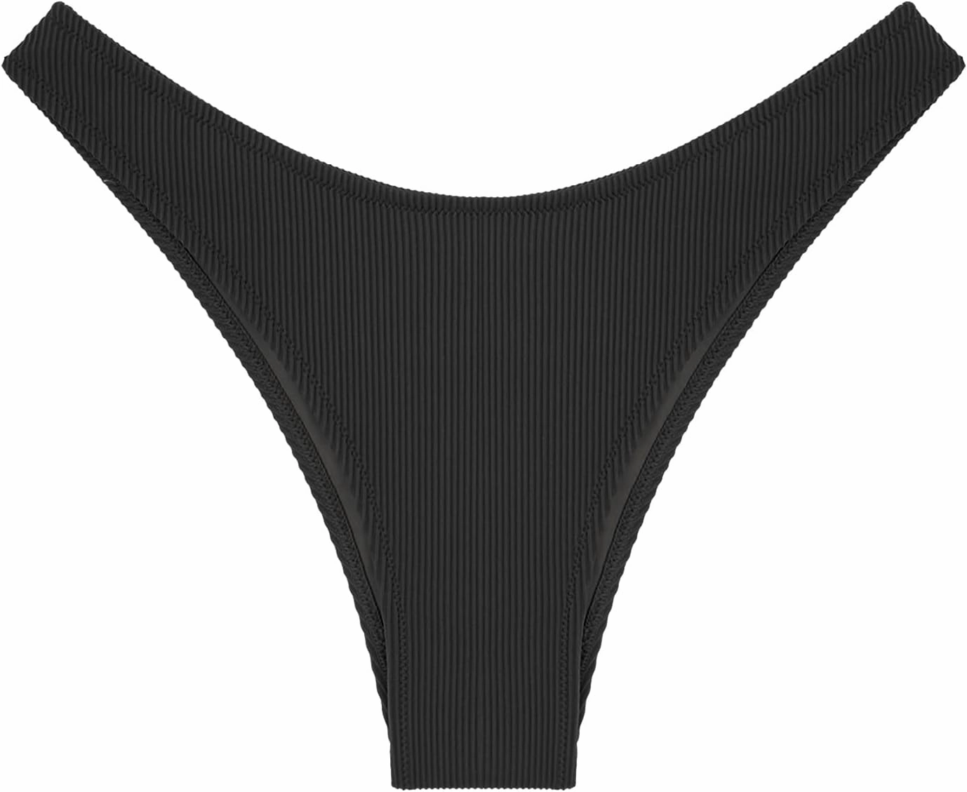 ZAFUL Women Strapless Textured Bandeau Bikini 2 Piece Swimwear Cheeky Solid Lace up Bathing Suits