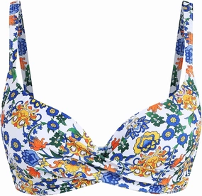 ZAFUL Women Twist Front Underwire Bikini Top Push Up Lace Up Swimsuit Tops Bra Padded Bathing Suit Tops