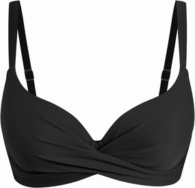 ZAFUL Women Twist Front Underwire Bikini Top Push Up Lace Up Swimsuit Tops Bra Padded Bathing Suit Tops