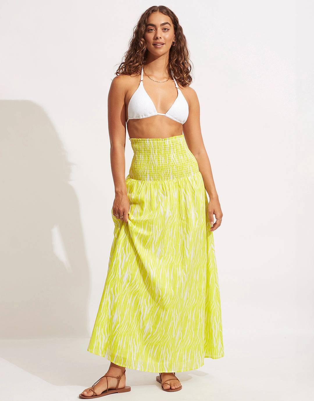 Zahara Dress Skirt - Celery