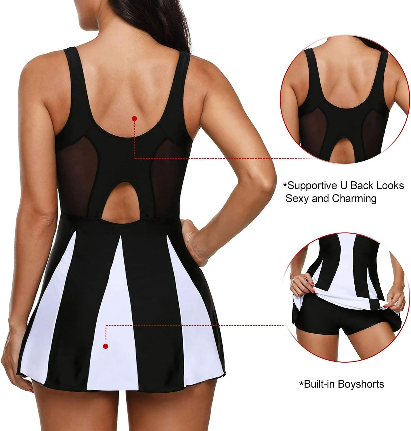 Zando Swim Suits for Women 2025 Swim Dress Womens SwimsuitsBathing Suits Swim Skirt One Piece Swimsuit Tummy Control