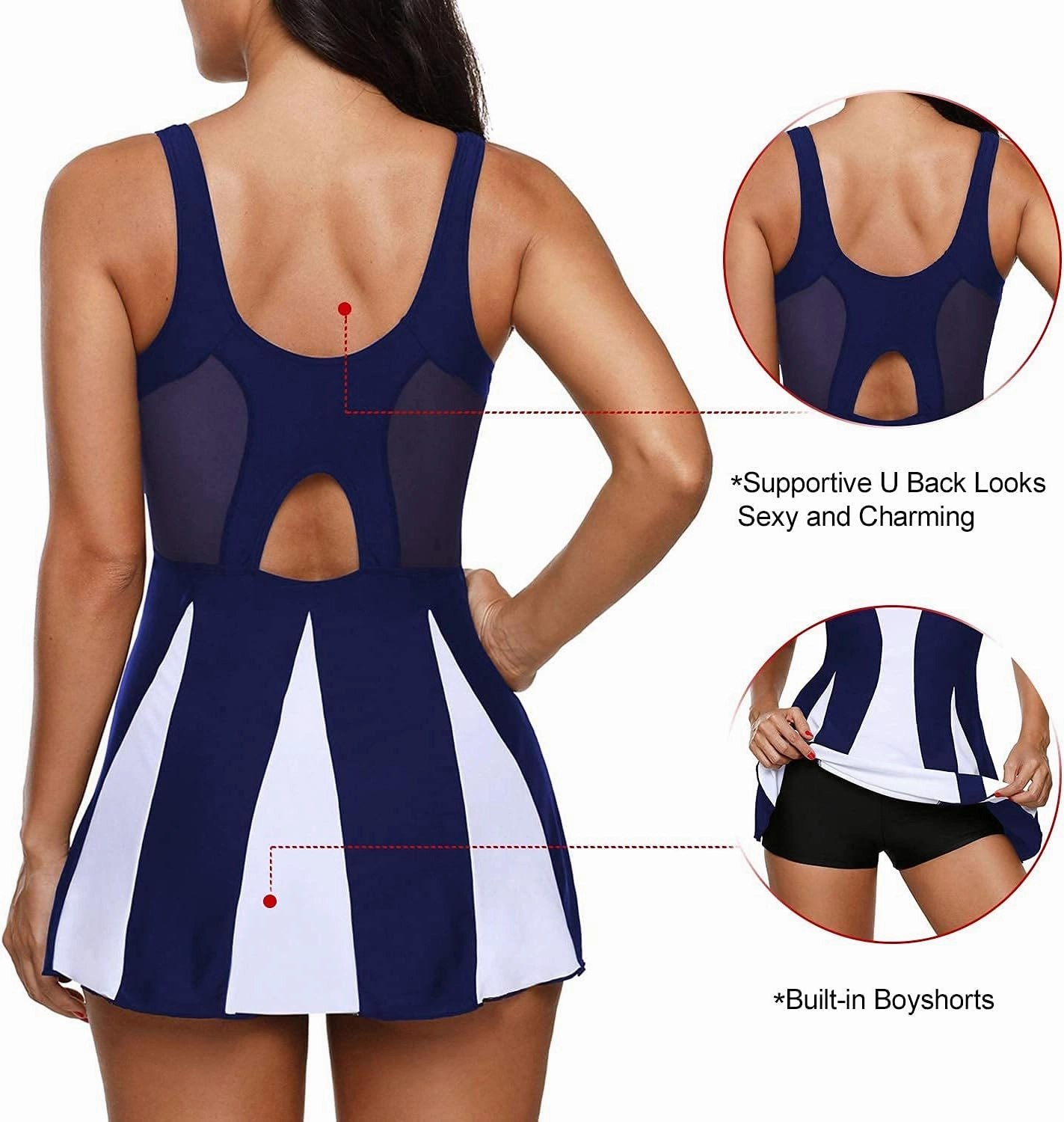 Zando Swim Suits for Women 2025 Swim Dress Womens SwimsuitsBathing Suits Swim Skirt One Piece Swimsuit Tummy Control