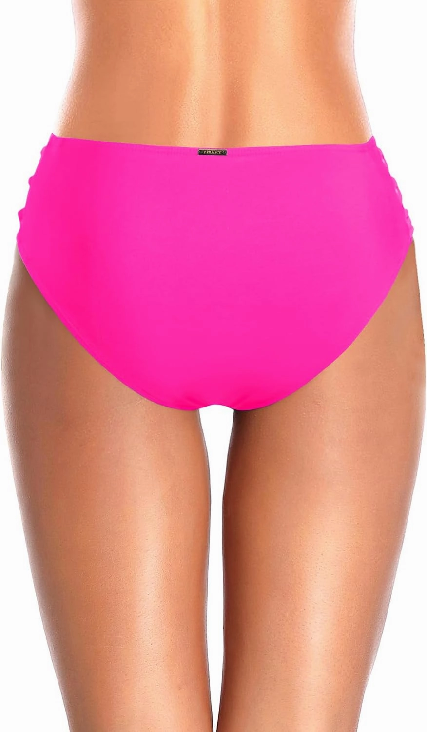 Zmart Strappy Bikini Bottoms - Women's Full Coverage Bathing Suit Mid Waist Swimsuit Bottom