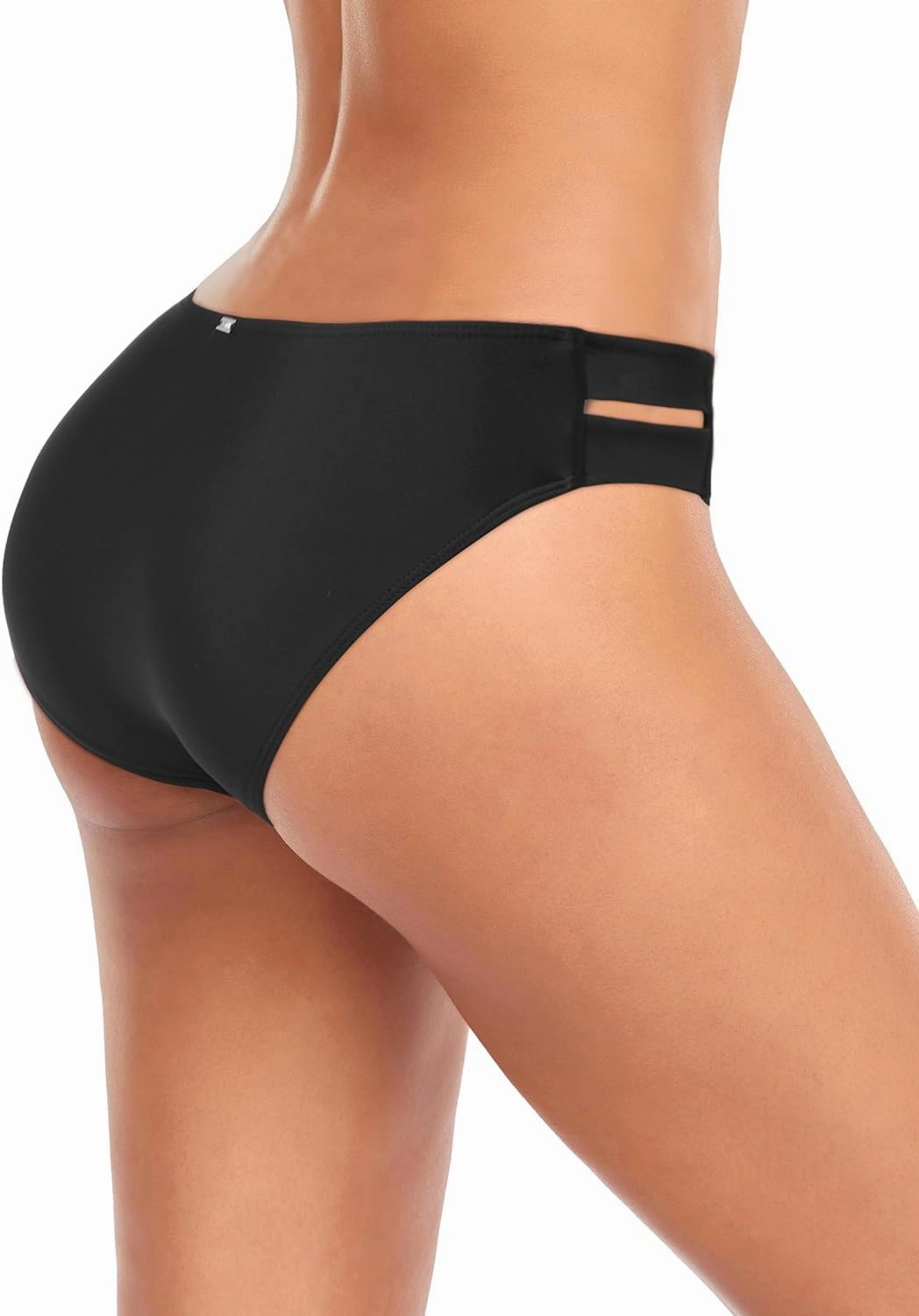 Zmart Strappy Low Rise Bikini Bottoms - Women Full Coverage Swim Bathing Suit Bottom Swimsuits Bottom