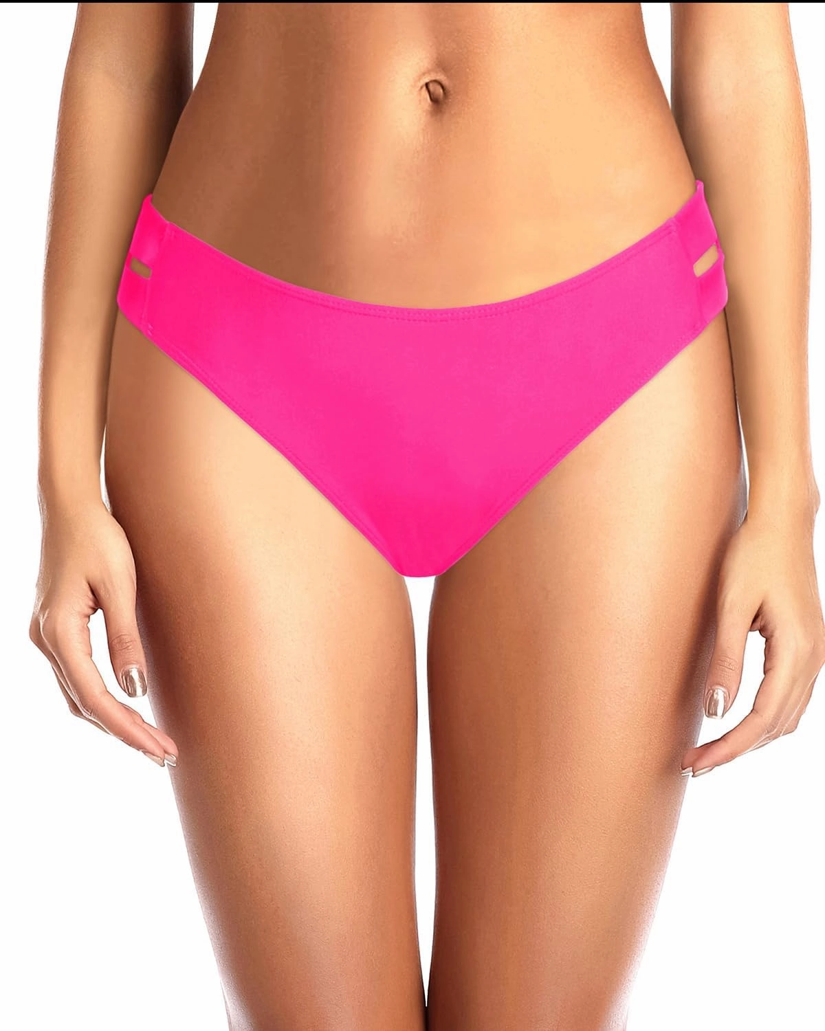 Zmart Strappy Low Rise Bikini Bottoms - Women Full Coverage Swim Bathing Suit Bottom Swimsuits Bottom