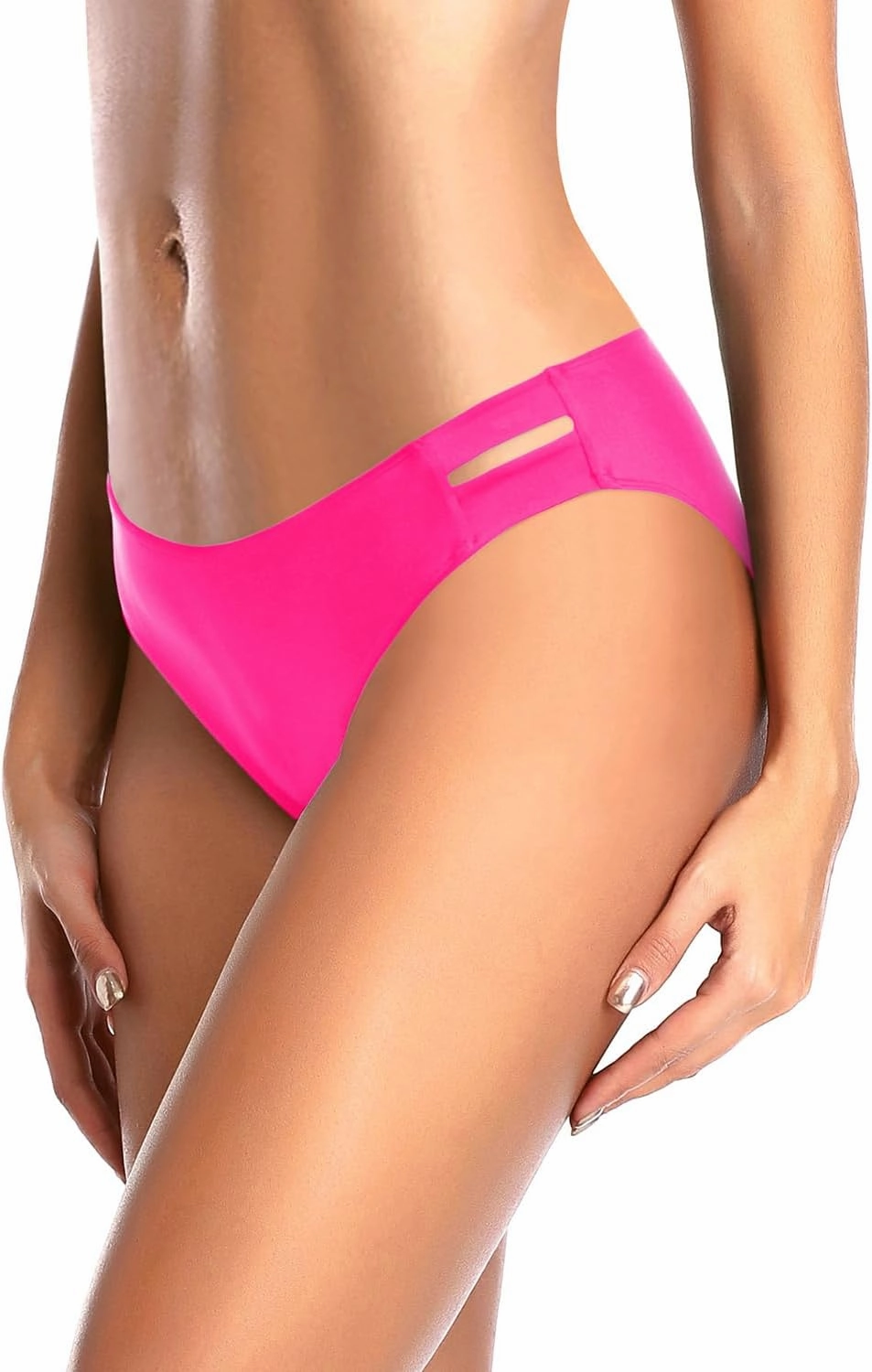 Zmart Strappy Low Rise Bikini Bottoms - Women Full Coverage Swim Bathing Suit Bottom Swimsuits Bottom