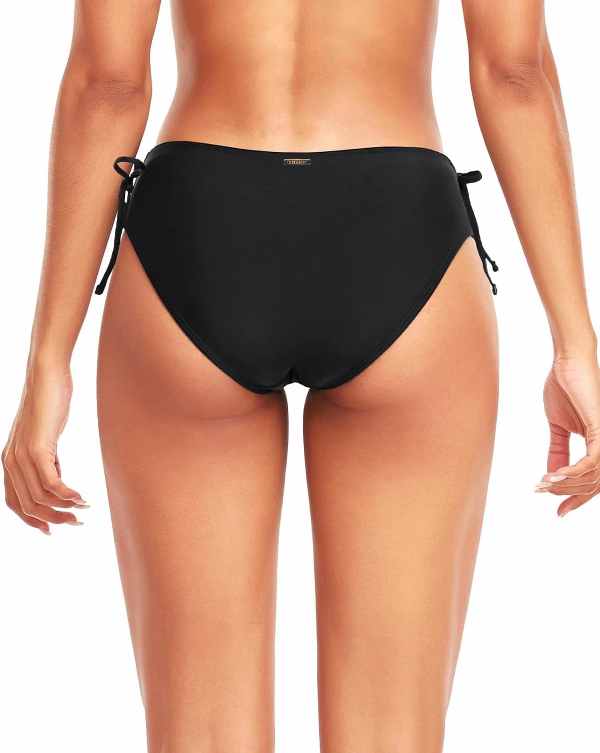 Zmart Women Low Waisted Bikini Bottoms - String Tie Side Bathing Suit Moderate Coverage Swim Bottom