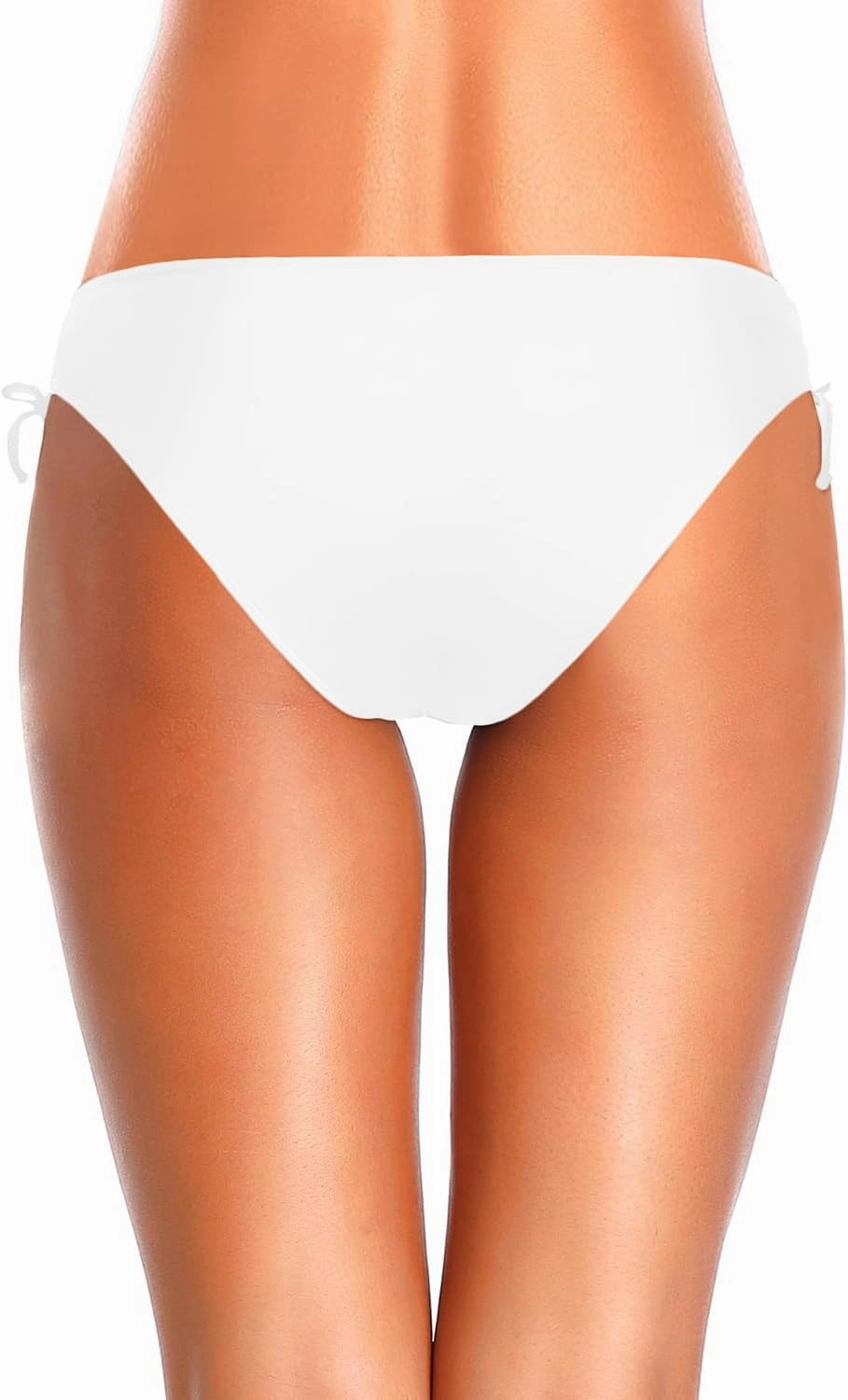 Zmart Women Low Waisted Bikini Bottoms - String Tie Side Bathing Suit Moderate Coverage Swim Bottom