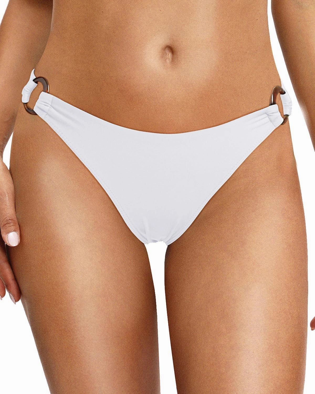 Zmart Women O Ring Bikini Bottoms Full Coverage Swimsuit Bottom Low Waist Low Rise Bathing Suit