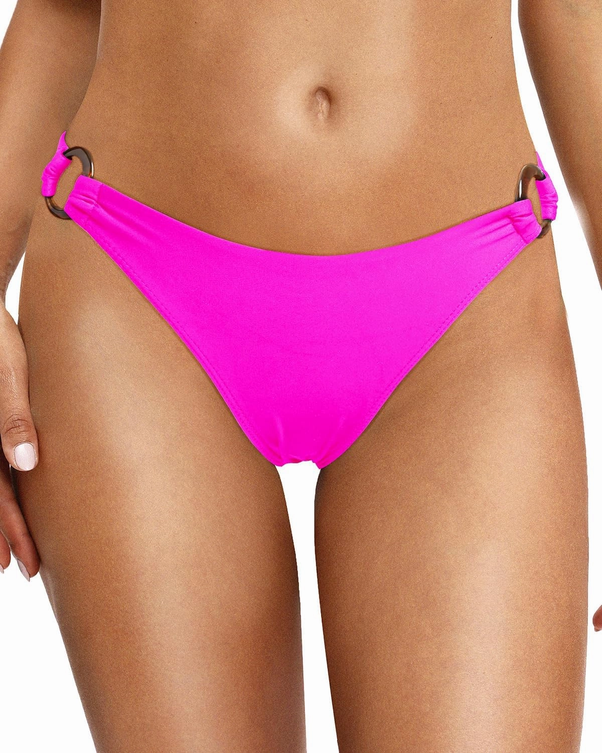 Zmart Women O Ring Bikini Bottoms Full Coverage Swimsuit Bottom Low Waist Low Rise Bathing Suit