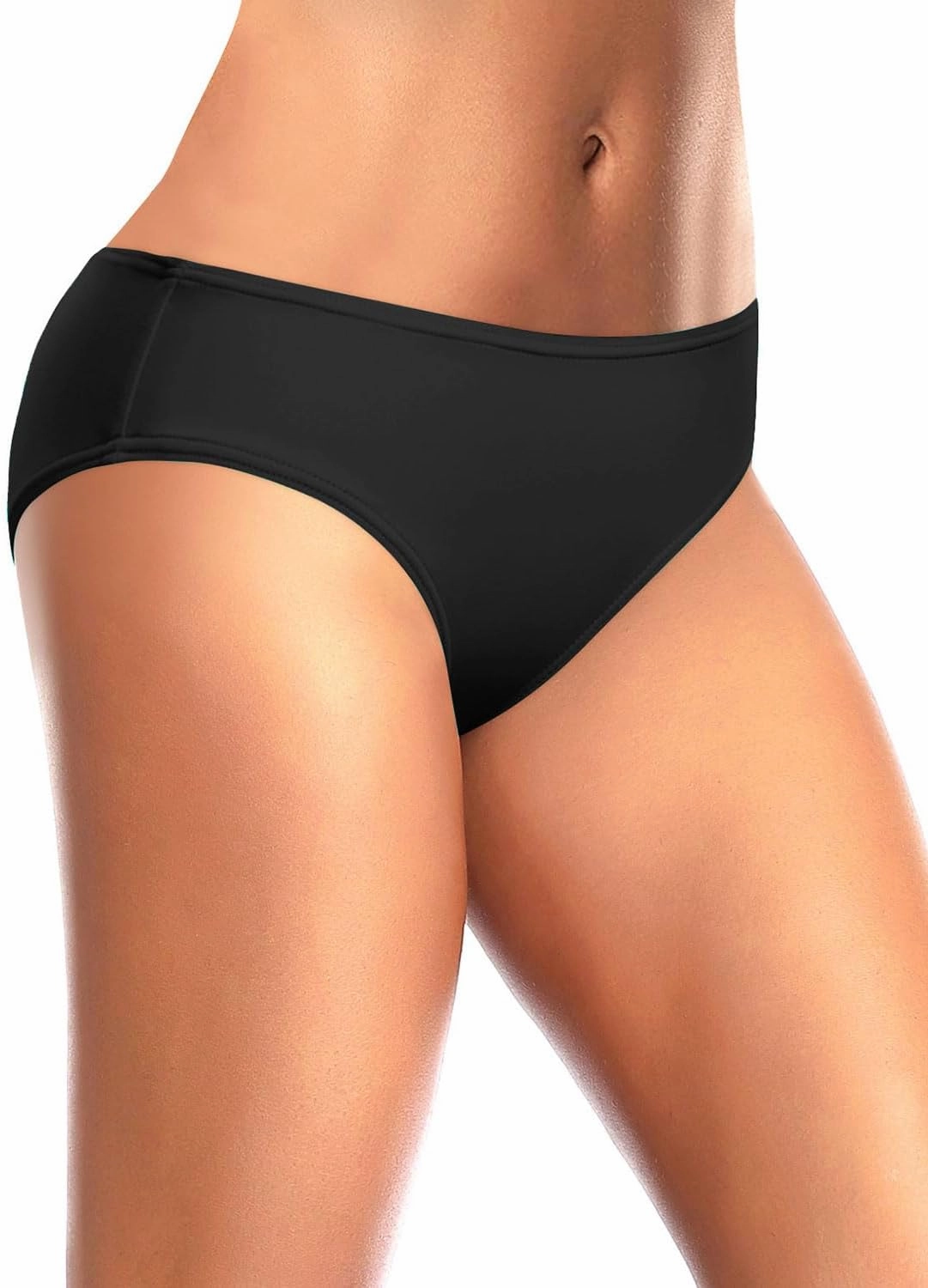 Zmart Women Standard Strappy Bikini Bottoms Full Coverage Bathing Suit Cutout Swim Low Rise Swimsuit Bottom