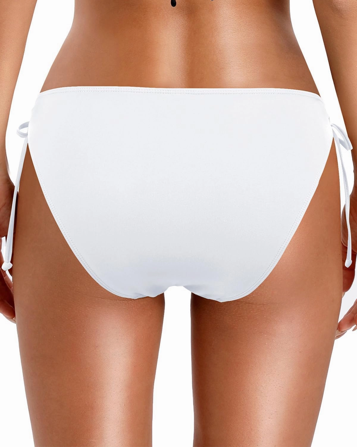 Zmart Women String Tie Side Bikini Bottoms Full Coverage Swimsuit Bottom Low Waist Low Rise Bathing Suit