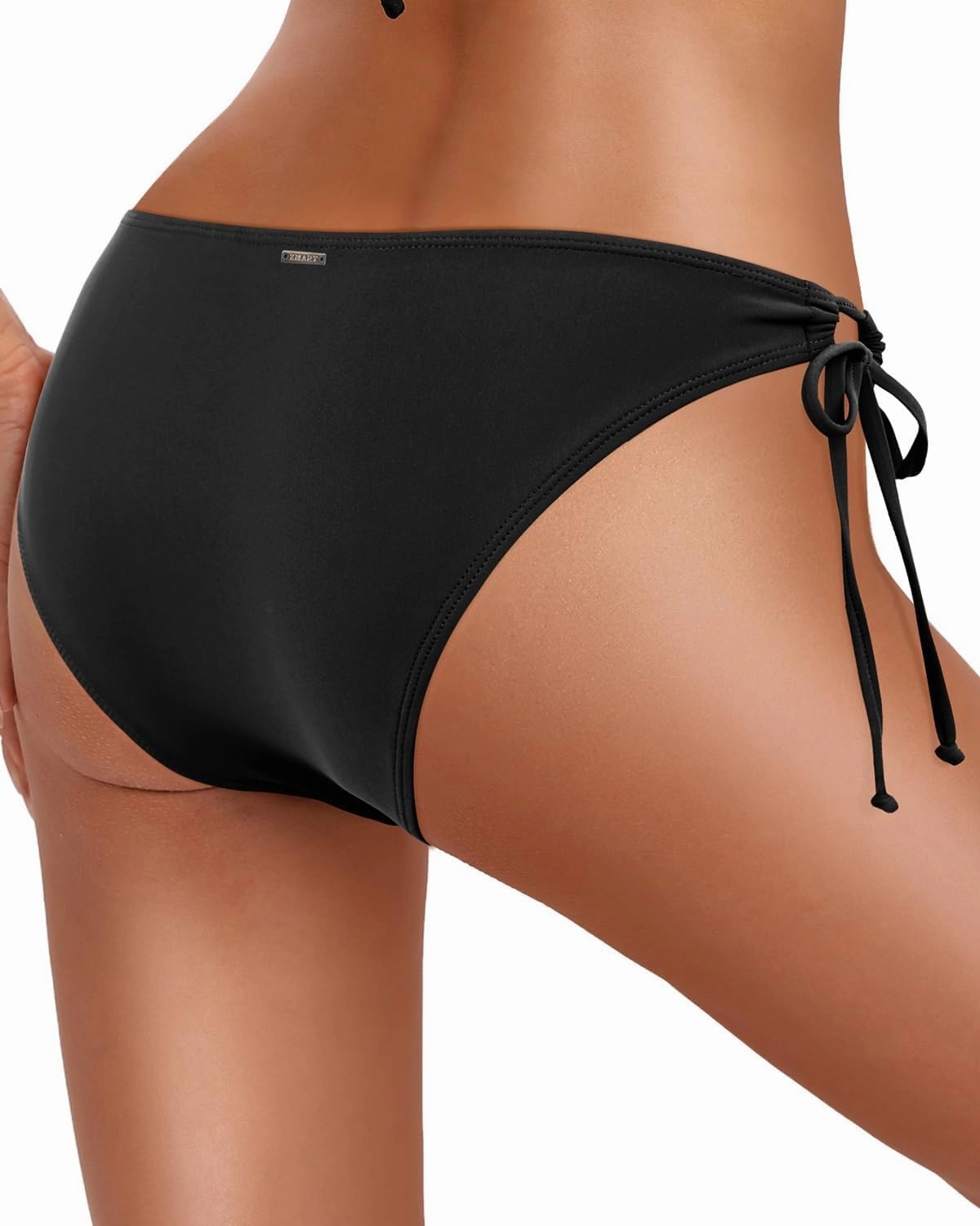 Zmart Women String Tie Side Bikini Bottoms Full Coverage Swimsuit Bottom Low Waist Low Rise Bathing Suit