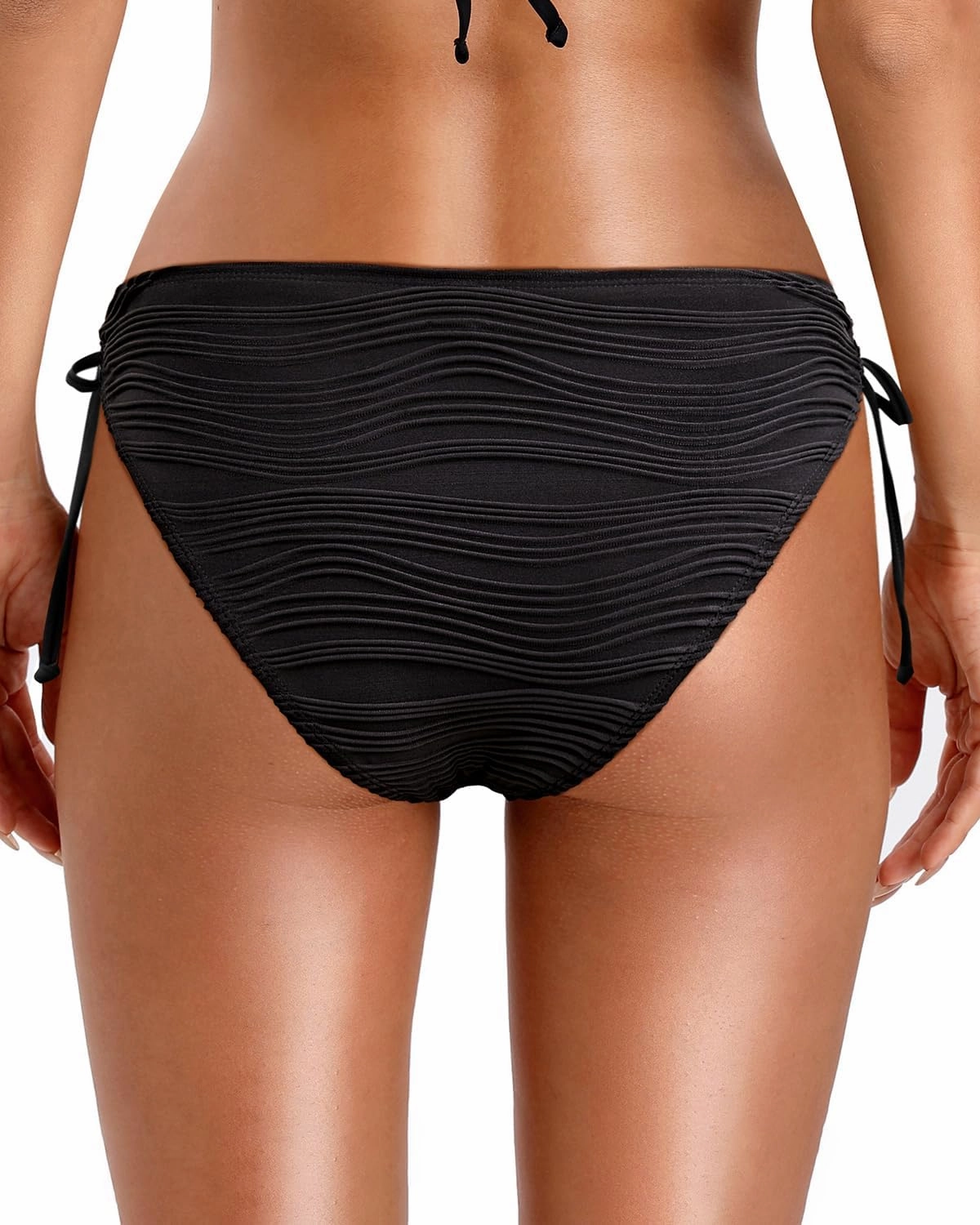 Zmart Women String Tie Side Bikini Bottoms Full Coverage Swimsuit Bottom Low Waist Low Rise Bathing Suit