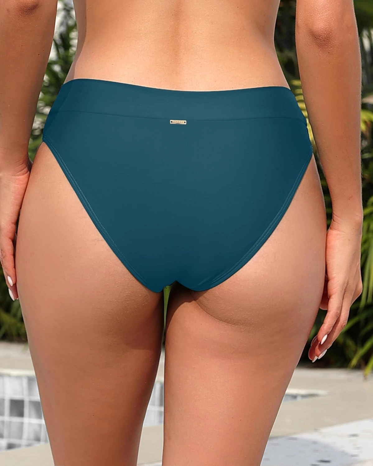 Zmart Women V Cut Cheeky Bikini Bottom - High Cut Bathing Suit Bottom Mid Rise Swim Bottoms Swimsuit