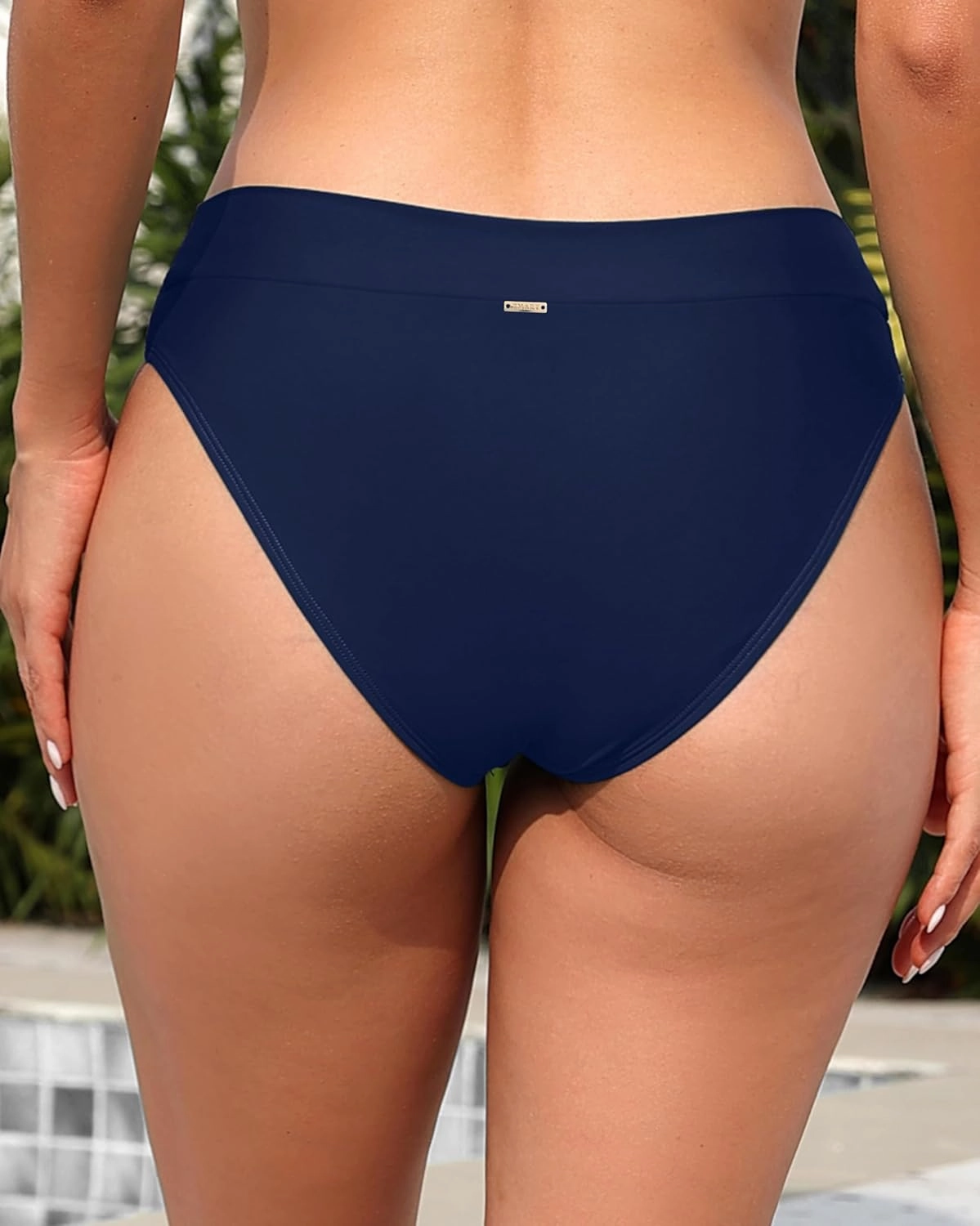 Zmart Women V Cut Cheeky Bikini Bottom - High Cut Bathing Suit Bottom Mid Rise Swim Bottoms Swimsuit